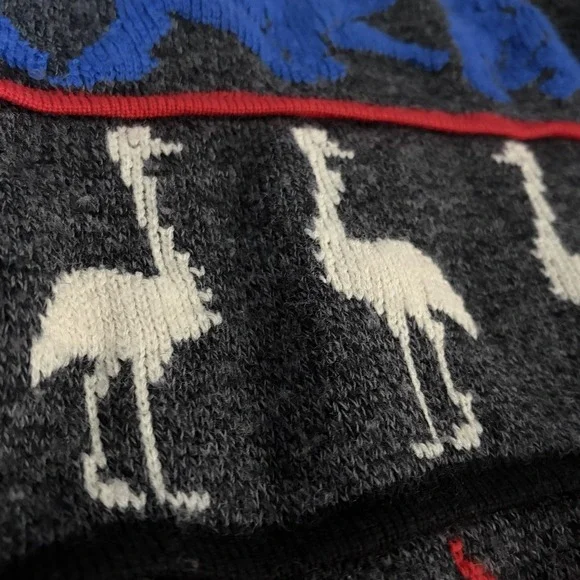 Vintage Hysport Australian Pure New Wool Kangaroo Emu Graphic Sweater Mens Small - Picture 7 of 9